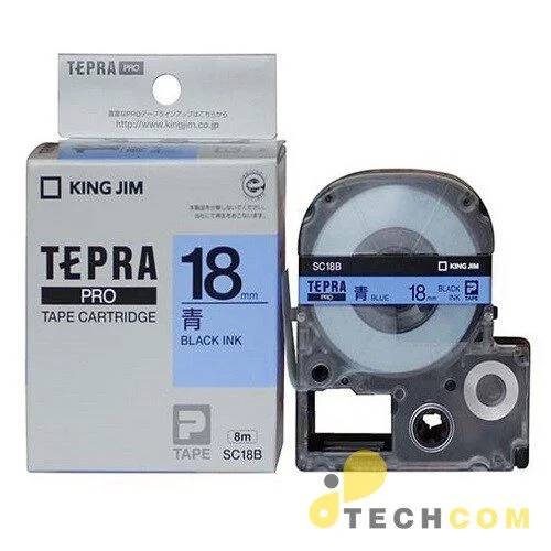 Tepra Sc18b Chu Den Nen Xanh Duong 18mm C0lde