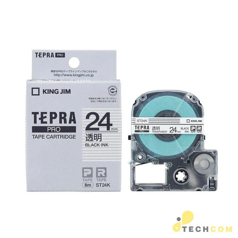 TEPRA ST36K - CHỮ ĐEN NỀN TRONG SUỐT Chính Hãng